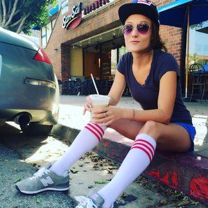 White/Red Tube Socks